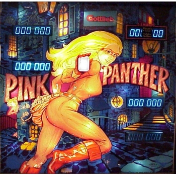 Flipper Pink Panther avec éclairage allumé